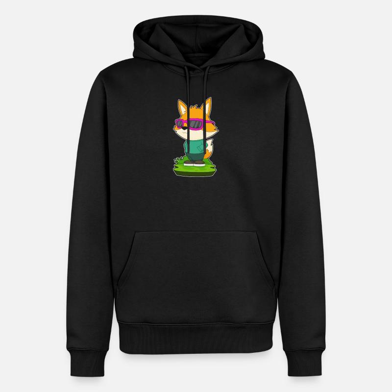 Lunettes de soleil Fox - Sweat à capuche Premium bio Homme - noir