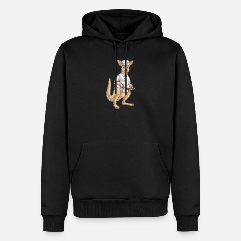Cuisson de la poêle Kangourou - Sweat à capuche Premium bio Homme - noir
