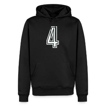 4 - Men’s Premium Organic Hoodie - black - Front - Nico (187cm)