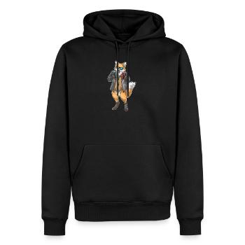 Fuchs Poker Pokerchips Kartenspiel - Männer Premium Bio Hoodie - Schwarz - Vorne - Nico (187cm)