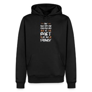 Amour familial des Bergers Australiens - Sweat à capuche Premium bio Homme - noir - Devant - Nico (187cm)