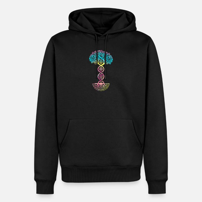 Structural formula molecule - Men’s Premium Organic Hoodie - black