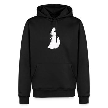 Königliche Prinzessin Silhouette - Männer Premium Bio Hoodie - Schwarz - Vorne - Nico (187cm)