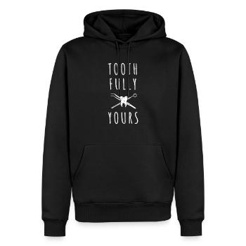 Zahnvoll Ihr Zahnarzt Zahnheilkunde Zahnhygiene - Männer Premium Bio Hoodie - Schwarz - Vorne - Nico (187cm)