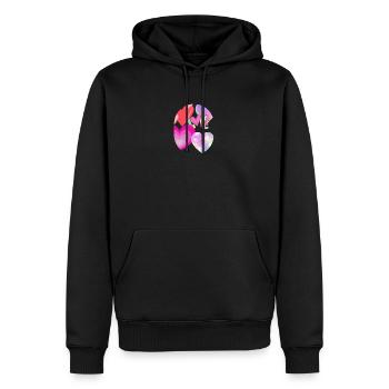 Love Overflow - Männer Premium Bio Hoodie - Schwarz - Vorne - Nico (187cm)