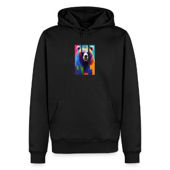 grizzly bear - Männer Premium Bio Hoodie - Schwarz - Vorne - Nico (187cm)