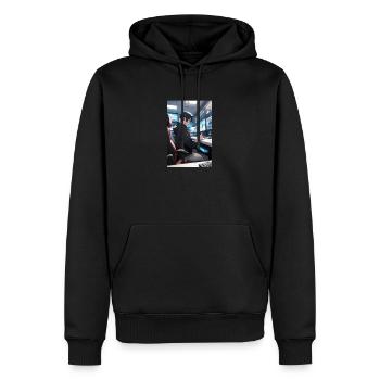 Anime Gamer Boy - Männer Premium Bio Hoodie - Schwarz - Vorne - Nico (187cm)