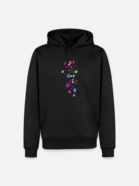 Edelsteine, bunt,Perlen,Sterne, Steine - Männer Premium Bio Hoodie - Schwarz