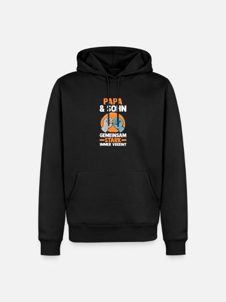 Dad and son - Men’s Premium Organic Hoodie - black