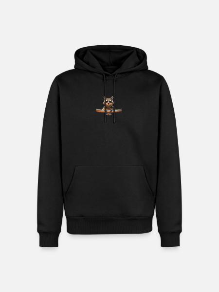 Racoon - Men’s Premium Organic Hoodie - black