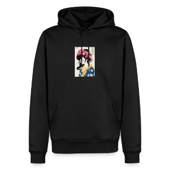 Geisha Japanese - Men’s Premium Organic Hoodie - black - Front - Nico (187cm)