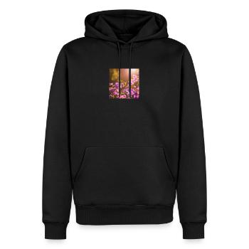 Fleurs au printemps - Sweat à capuche Premium bio Homme - noir - Devant - Nico (187cm)