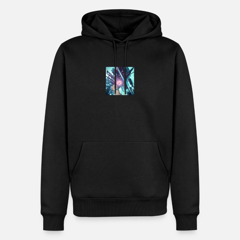 Hand mit Messern - Männer Premium Bio Hoodie - Schwarz