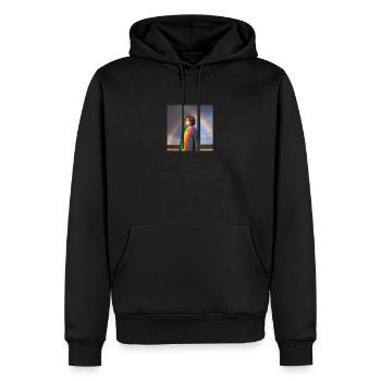 Love for everybody - Männer Premium Bio Hoodie - Schwarz - Vorne - Nico (187cm)