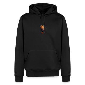 Joueur de basket fun - Sweat à capuche Premium bio Homme - noir - Devant - Nico (187cm)