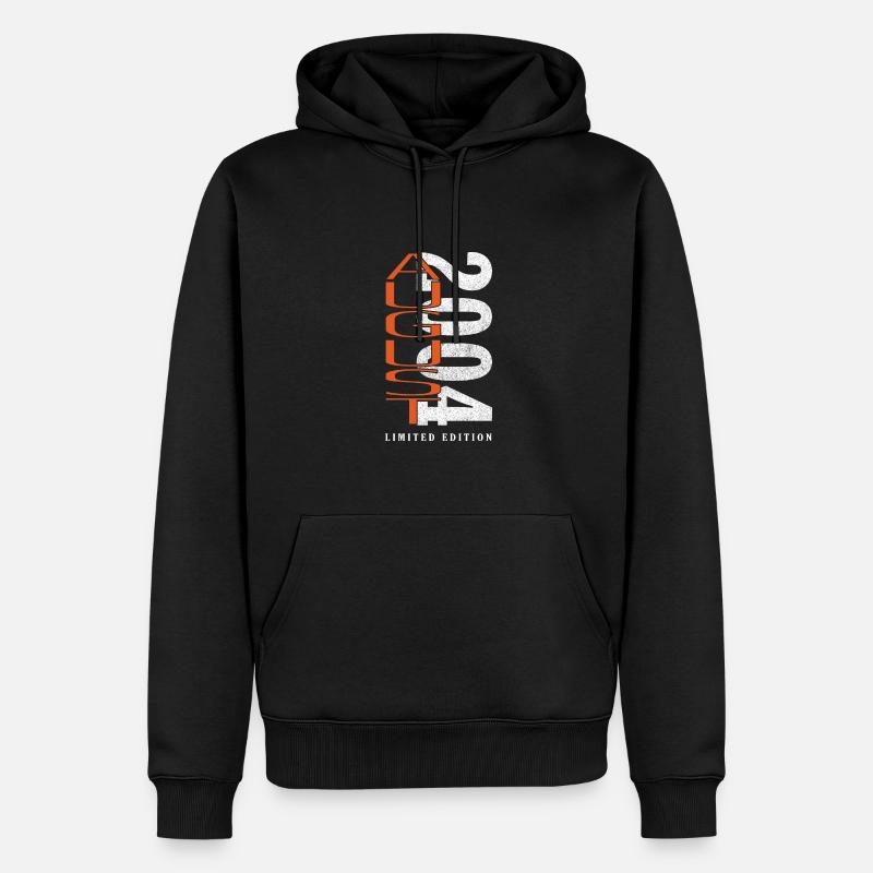 Naissance en août 2004 - Sweat à capuche Premium bio Homme - noir