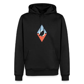 Perruche Oiseau Volant - Sweat à capuche Premium bio Homme - noir - Devant - Nico (187cm)