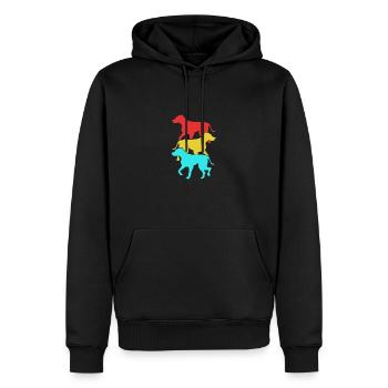 Rhodesian Ridgeback - Men’s Premium Organic Hoodie - black - Front - Nico (187cm)