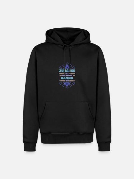 Vorname Hanna - Männer Premium Bio Hoodie - Schwarz