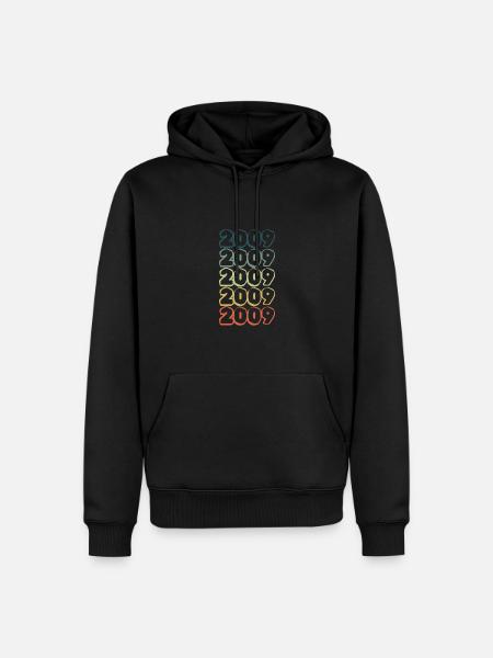 Millésime 2009 - Sweat à capuche Premium bio Homme - noir