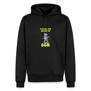 Fabuleux deuxième fils frères et sœurs plus jeunes - Sweat à capuche Premium bio Homme - noir - Devant - Nico (187cm)