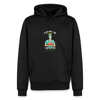 Lustiger Witz Über Plastische Chirurgen, - Männer Premium Bio Hoodie - Schwarz - Vorne - Nico (187cm)