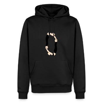 ABC - Sweat à capuche Premium bio Homme - noir - Devant - Nico (187cm)