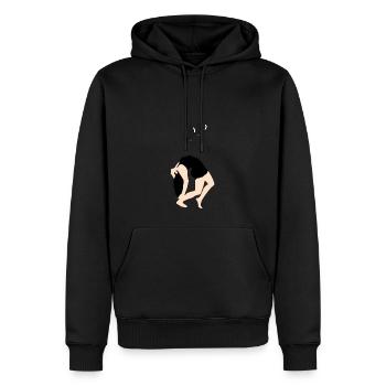Balloon - Sweat à capuche Premium bio Homme - noir - Devant - Nico (187cm)