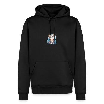 Chat pour enfants - Sweat à capuche Premium bio Homme - noir - Devant - Nico (187cm)
