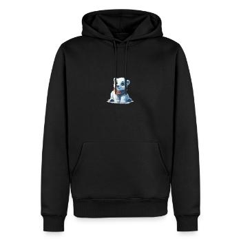 Mignon petit bébé ours polaire - Sweat à capuche Premium bio Homme - noir - Devant - Nico (187cm)