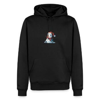 Bonhomme de neige pour les enfants - Sweat à capuche Premium bio Homme - noir - Devant - Nico (187cm)