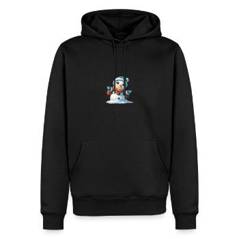Bonhomme de neige pour les enfants - Sweat à capuche Premium bio Homme - noir - Devant - Nico (187cm)