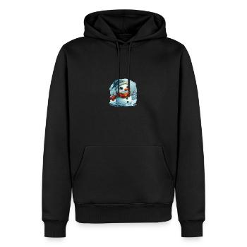 Bonhomme de neige pour les enfants - Sweat à capuche Premium bio Homme - noir - Devant - Nico (187cm)