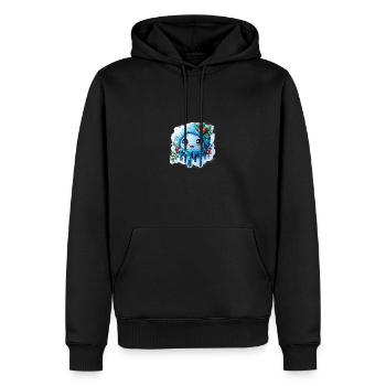 Flocon de neige pour les enfants - Sweat à capuche Premium bio Homme - noir - Devant - Nico (187cm)
