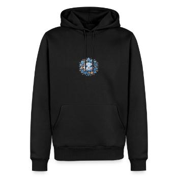 Flocon de neige pour les enfants - Sweat à capuche Premium bio Homme - noir - Devant - Nico (187cm)