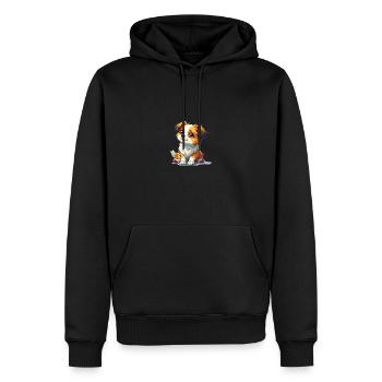 Niedlicher kleiner Hund - Männer Premium Bio Hoodie - Schwarz - Vorne - Nico (187cm)