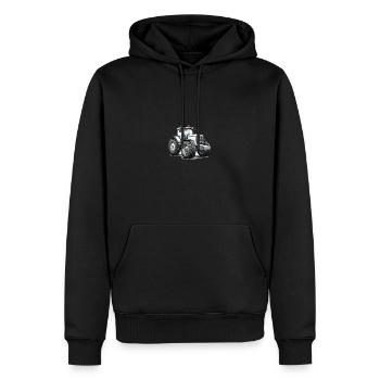 Niedlicher Traktor - Männer Premium Bio Hoodie - Schwarz - Vorne - Nico (187cm)