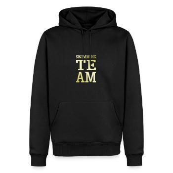 Équipe de natation - Sweat à capuche Premium bio Homme - noir - Devant - Nico (187cm)