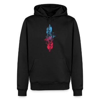 SKELETON PIRATE GIRL - Sweat à capuche Premium bio Homme - noir - Devant - Nico (187cm)
