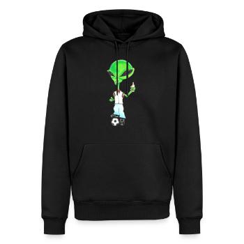 Lustiges Alien - Männer Premium Bio Hoodie - Schwarz - Vorne - Nico (187cm)