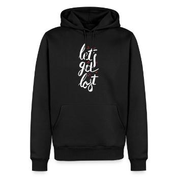 Perdons-nous - Sweat à capuche Premium bio Homme - noir - Devant - Nico (187cm)