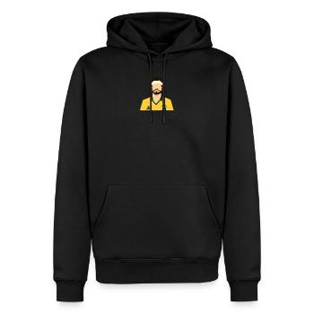 Sokrates-Legende - Männer Premium Bio Hoodie - Schwarz - Vorne - Nico (187cm)