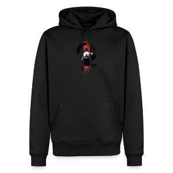 Samurai Warrior Sword Japanese retro design - Men’s Premium Organic Hoodie - black - Front - Nico (187cm)
