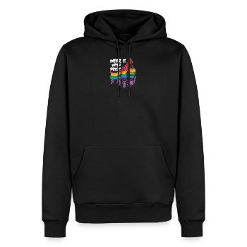 LGBT - Männer Premium Bio Hoodie - Schwarz - Vorne - Nico (187cm)