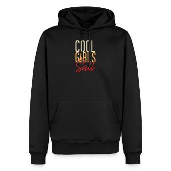 Funny Sailing Boating Cool Girls Sail - Männer Premium Bio Hoodie - Schwarz - Vorne - Nico (187cm)