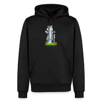 Wolf Field Hockey Field Hockey Stick - Sweat à capuche Premium bio Homme - noir - Devant - Nico (187cm)