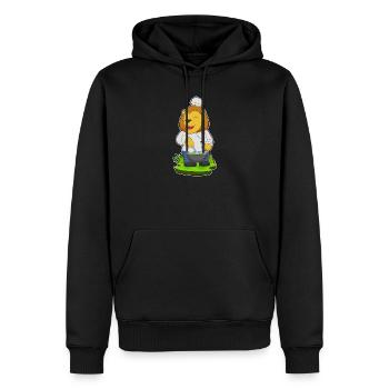 Cuisson dans un bol de cuisson Lion - Sweat à capuche Premium bio Homme - noir - Devant - Nico (187cm)
