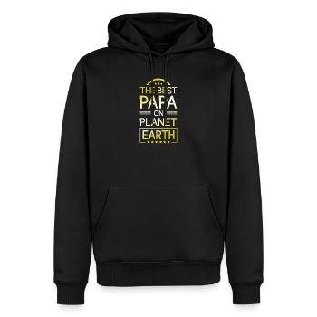 Le meilleur papa - Sweat à capuche Premium bio Homme - noir - Devant - Nico (187cm)