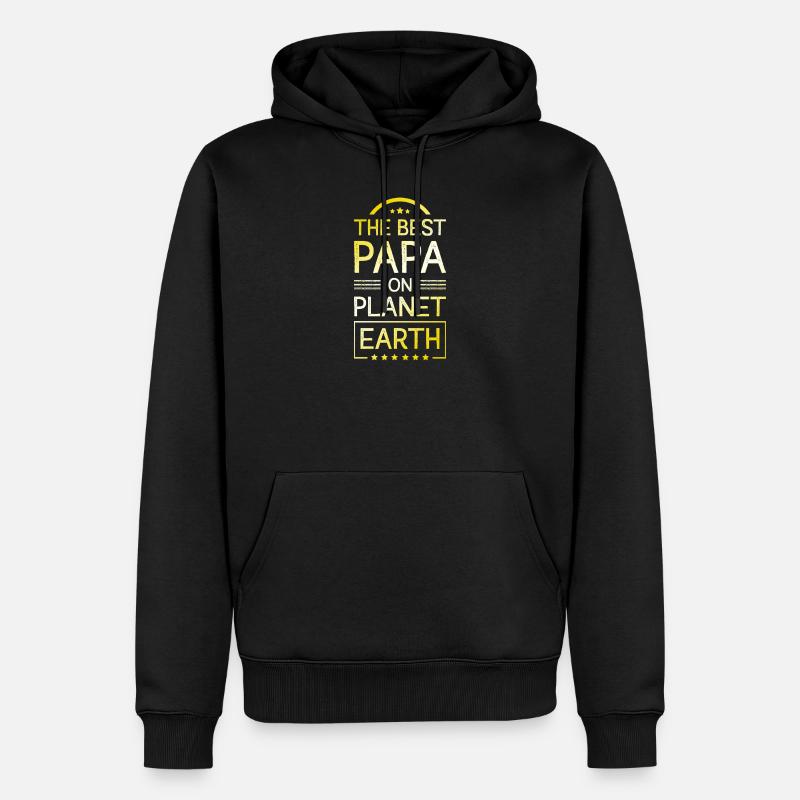 Der Beste Papa - Männer Premium Bio Hoodie - Schwarz