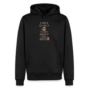 Introverti neurodivergent - Sweat à capuche Premium bio Homme - noir - Devant - Nico (187cm)